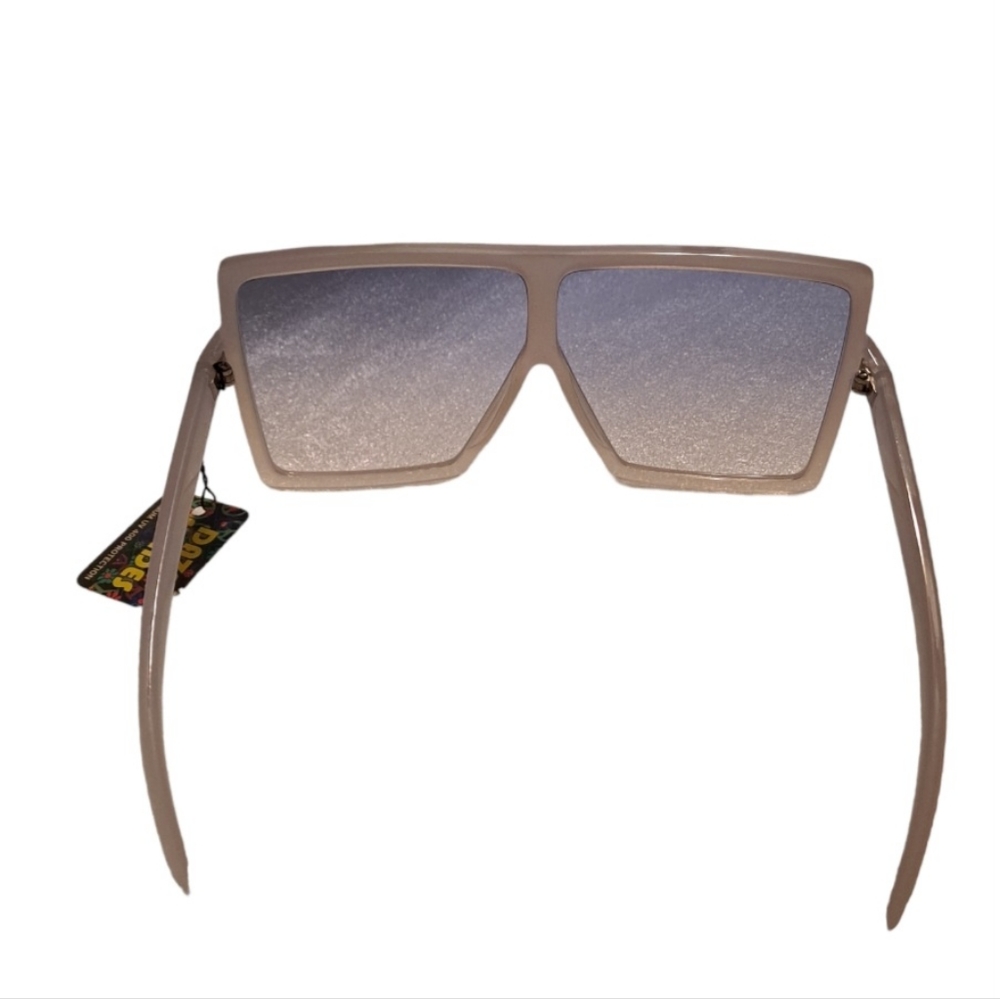 111.) Two~Tone Big Square Sunglasses - Picture 5 of 6